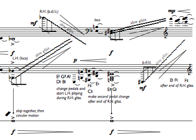 snapshot of score of Variations on a theme of George Harrison