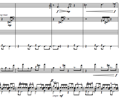 snapshot of score of Return of the Son of the Bebop Variations